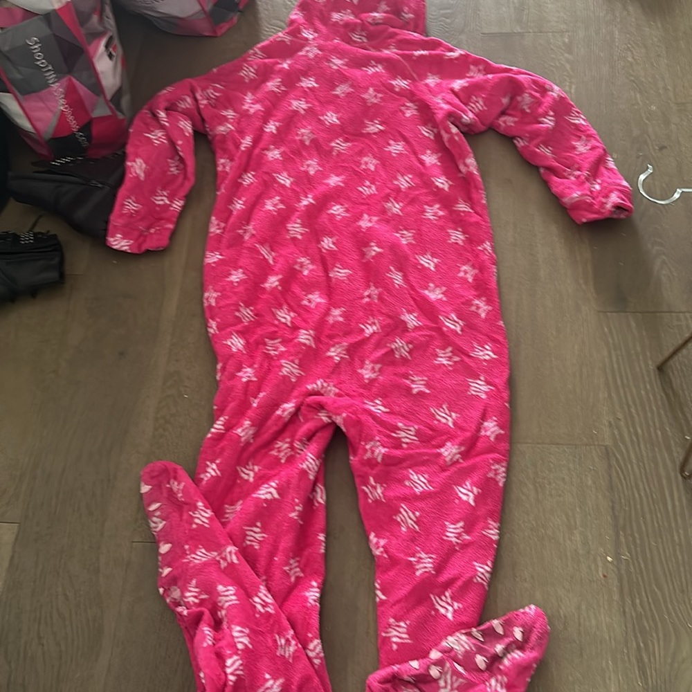 Jenni Fleece-Like, Zippered, Hooded, Footed Onesie